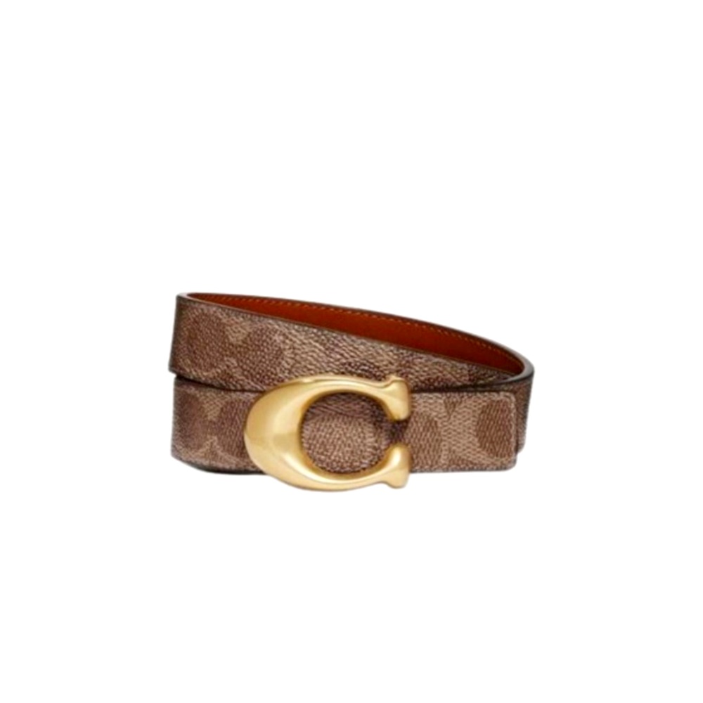 เข็มขัด COACH 78173 Signature Buckle Reversible Belt, 25Mm (B4NQ4XS) [78173B4NQ4XS-RA]