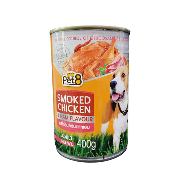 Pet8 CF41 ไก่รมควันและแฮม 400 กรัม