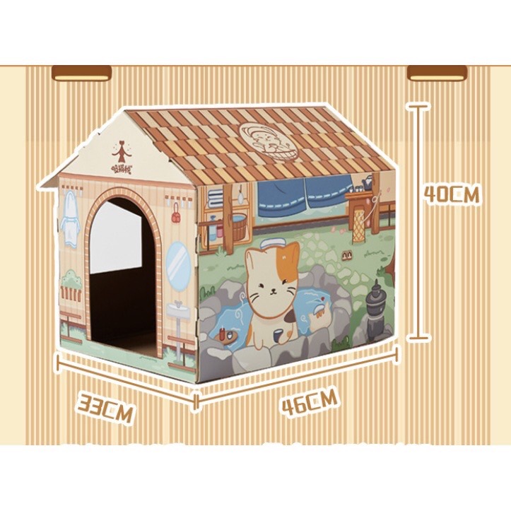 MHP ที่ข่วนแมวร้านเสริมสวย (สีฟ้า) 46x33x40 ซม.