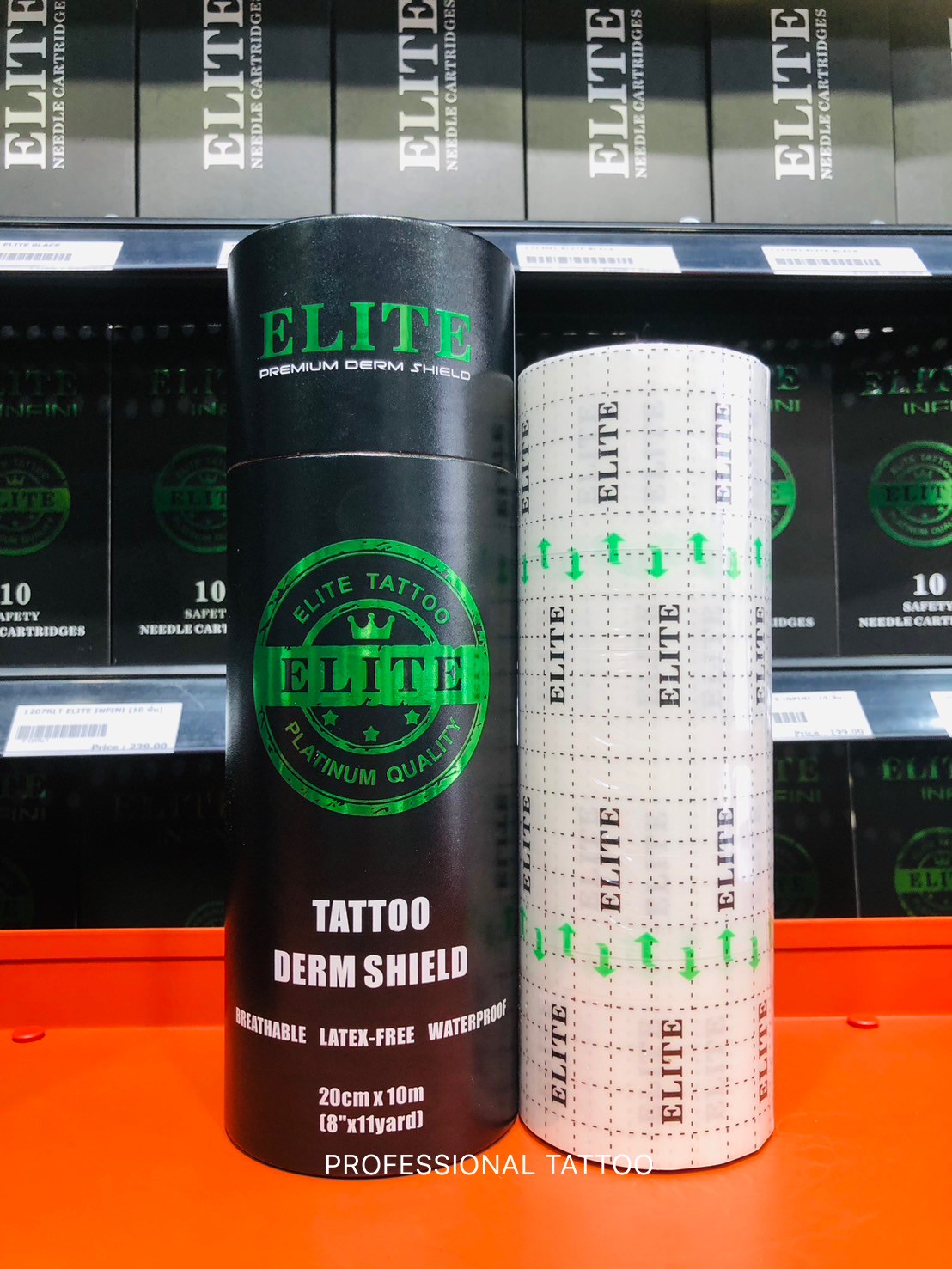 ELITE Premium Derm Shield ฟิล์มแลปหลังสัก Elite Premium ELITE Premium Derm Shield ฟิล์มแลปหลังสัก Elite Premium กล่องดำ