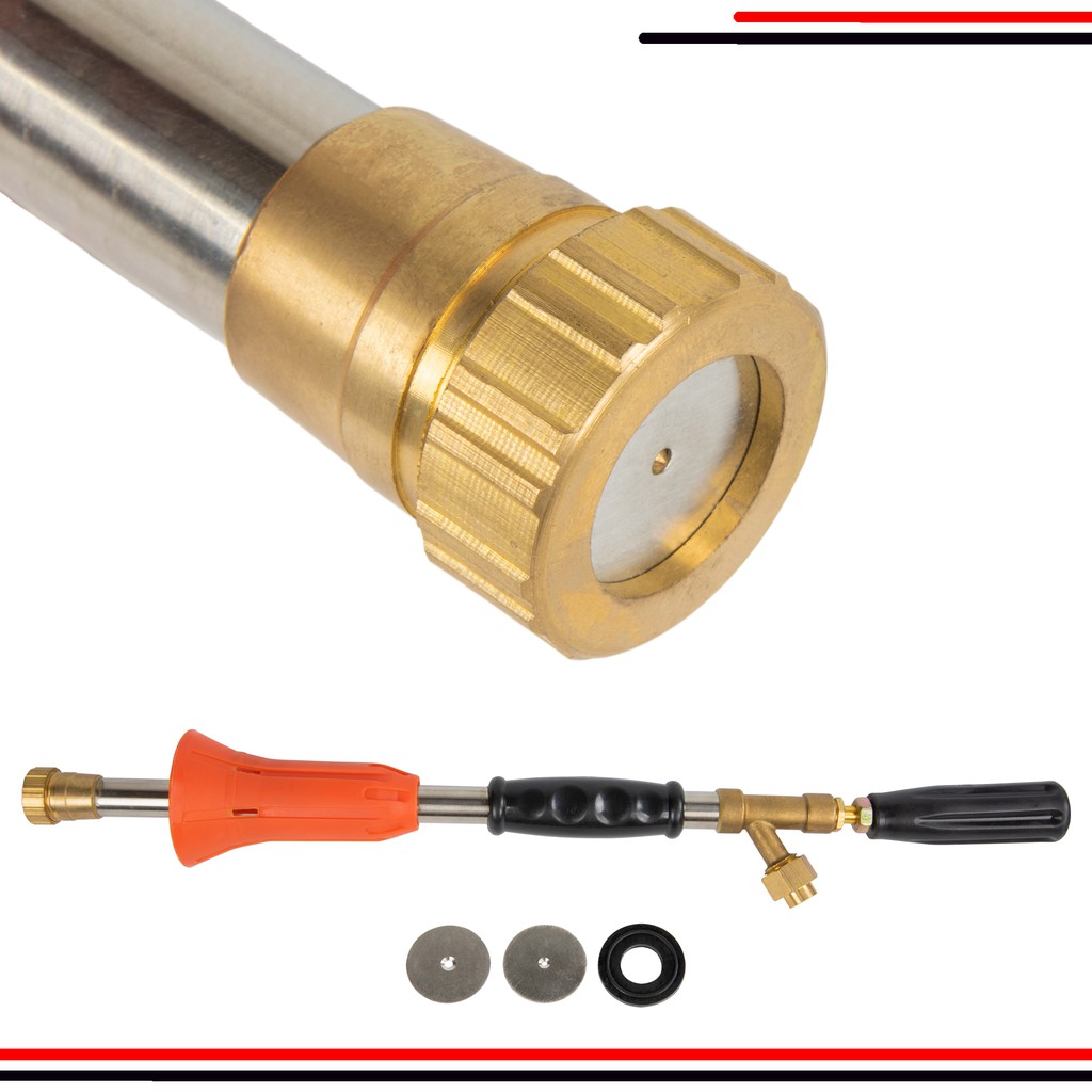 ด้ามพ่นยา หัวตรง มีปลอก ทองเหลืองแท้ ยาว 2 ฟุต แกนสแตนเลส 20มม.