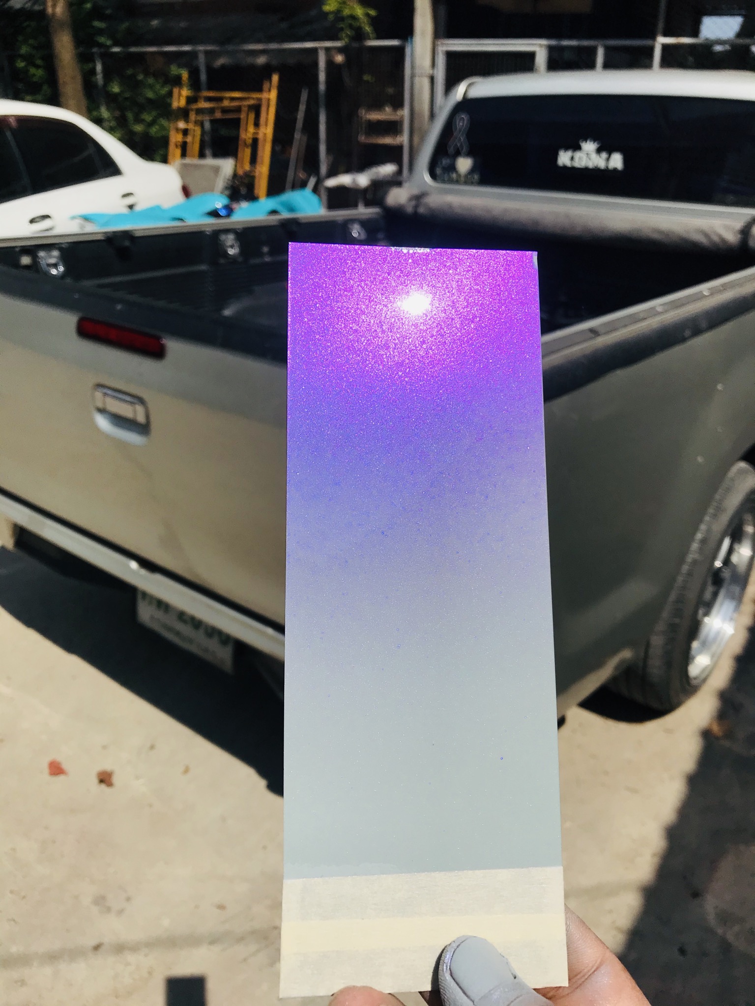 สีเอฟเฟค เทาเหลือบชมพู