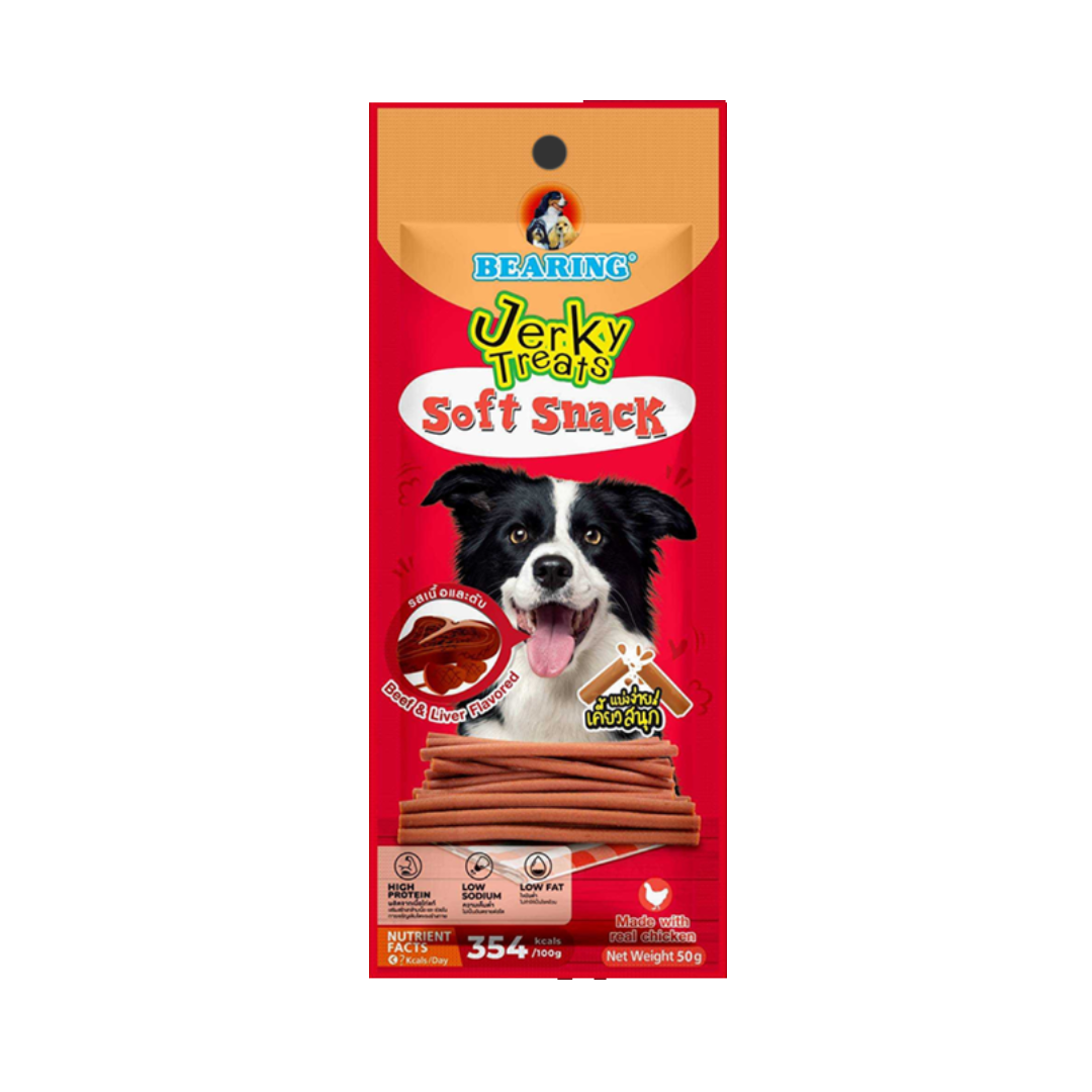 Bearing Jerky Treat Stick เนื้อและตับ 50 g.