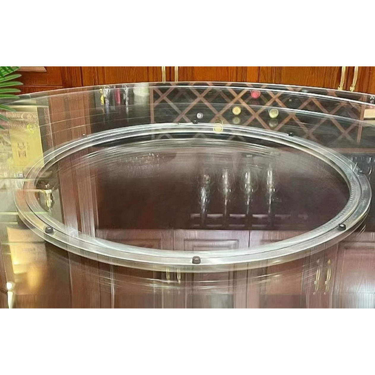 โครงเหล็กหมุนได้ด้วยมือ ฐานหมุน แท่นหมุน สำหรับโต๊ะอาหาร แมนนวล ไม่ใช้ไฟฟ้า หมุนด้วยมือ 360 องศา OT0036