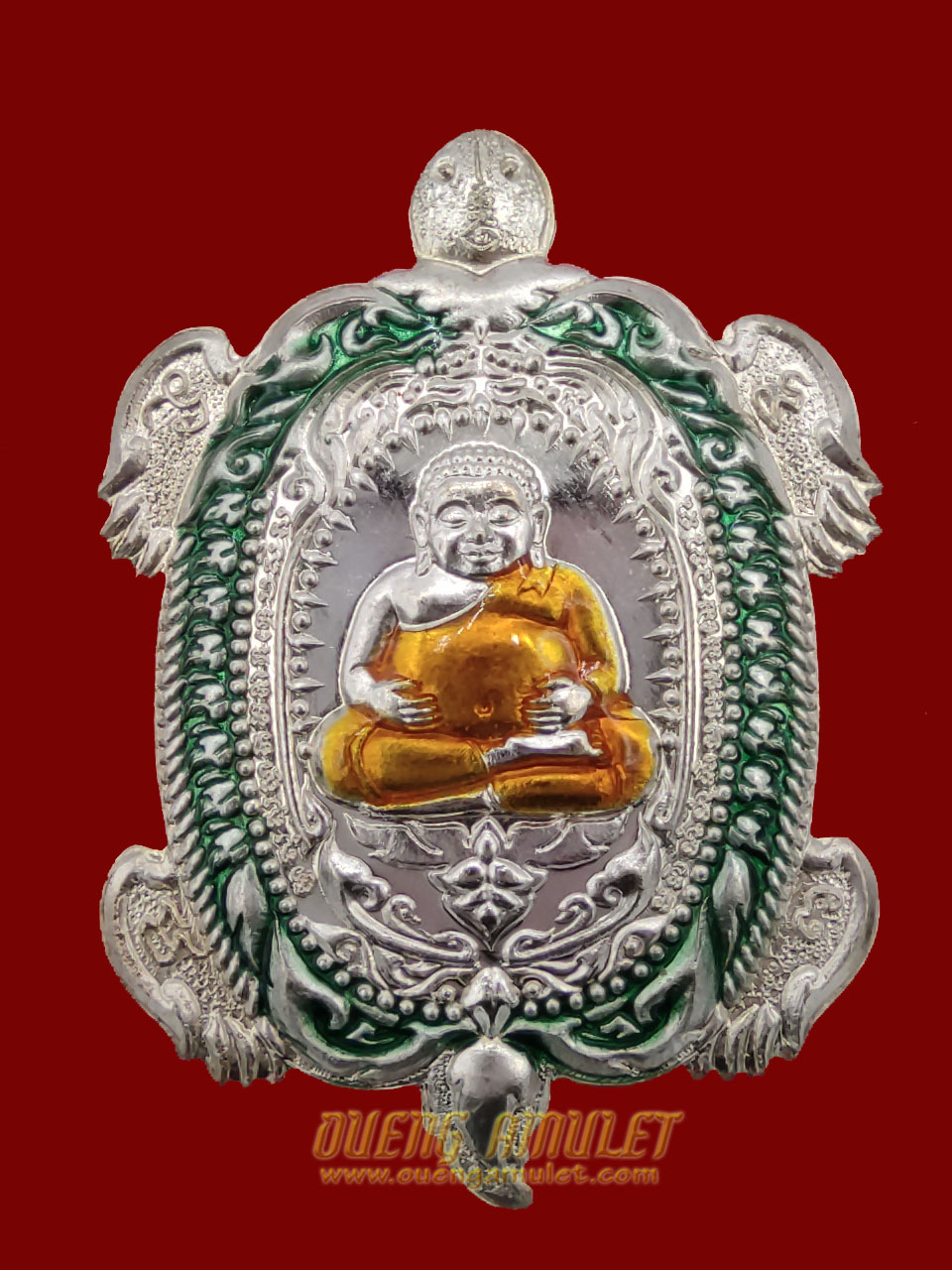 เหรียญพญาเต่าคูณทอง ปี62 เนื้ออัลปก้าลงยา 2 โค๊ต