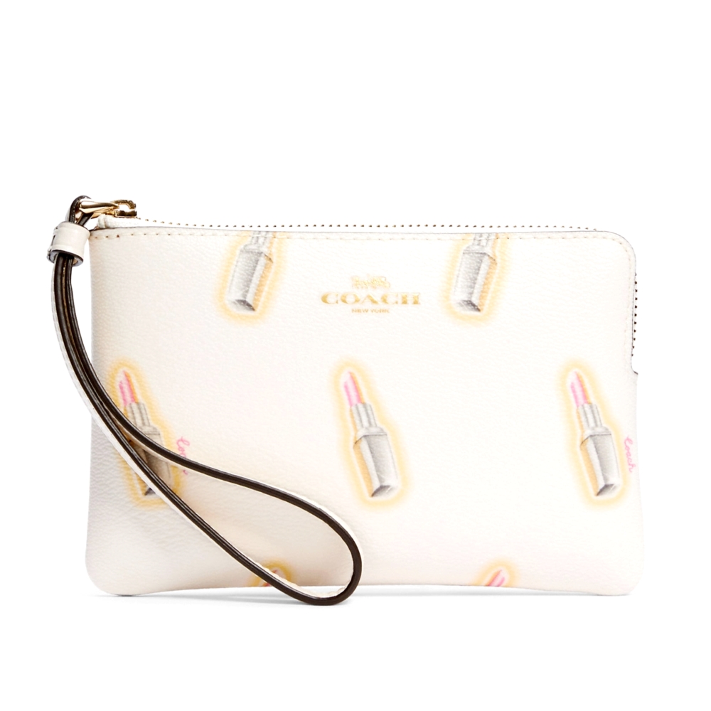 COACH C3338 CORNER ZIP WRISTLET WITH LIPSTICK PRINT (IMCAH) [C3338IMCAH-MA]
