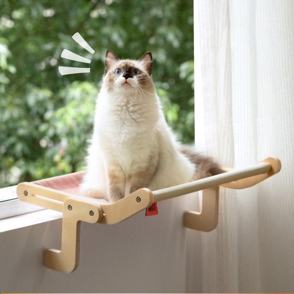 All Rising AR2577 ที่นอนแมว แบบแขวน สีชมพู-เทา