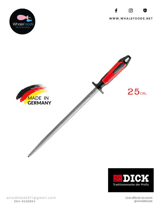 Sharpening Steel Regular Cut 25cm. red/black F.Dick