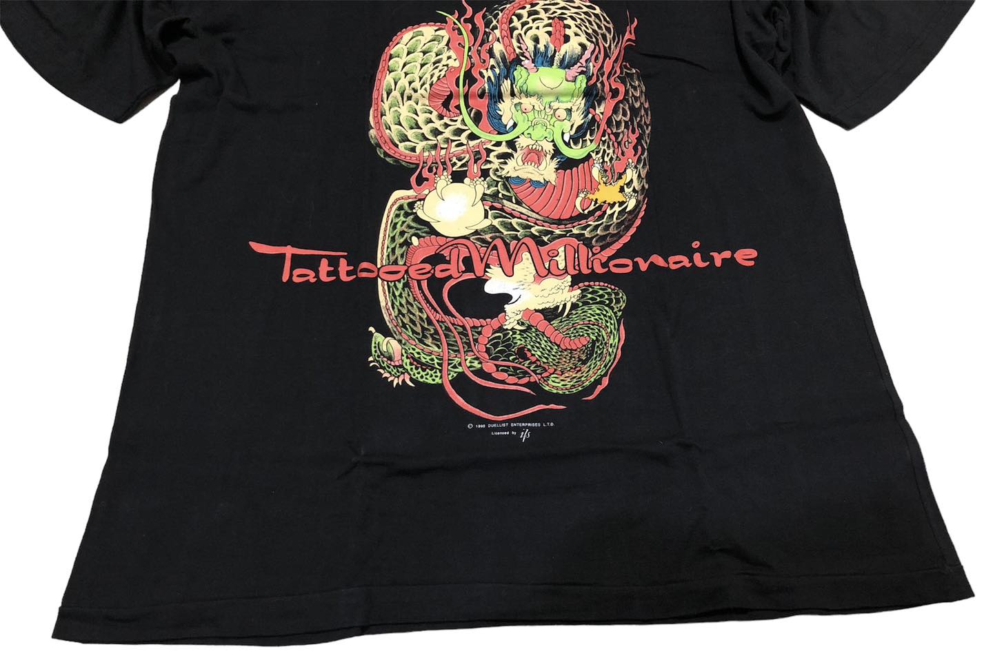เสื้อวง Bruce Dickinson Tattooed Millionaire ปี 1990 หายาก ป้าย Supatee Size L สินค้าลิขสิทธิ์แท้ 100%