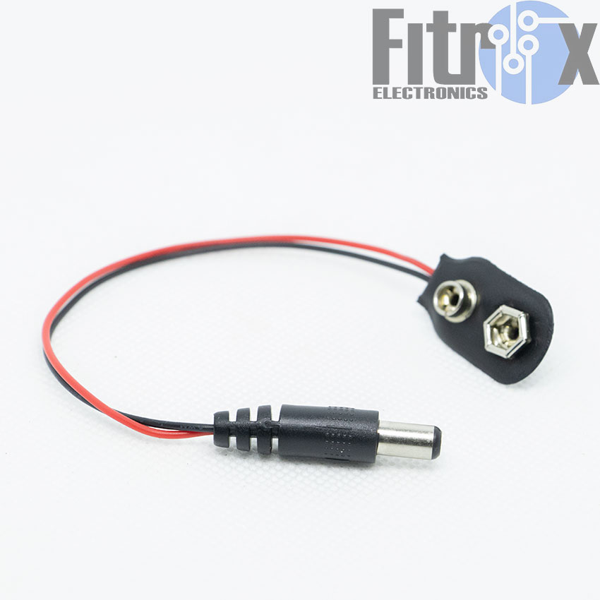 9V Battery Clip w/Plug ขั้วแบต 9V พร้อมหัว 5.5x2.5mm