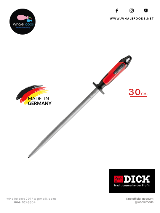 Sharpening Steel Regular Cut 30cm. red/black F.Dick