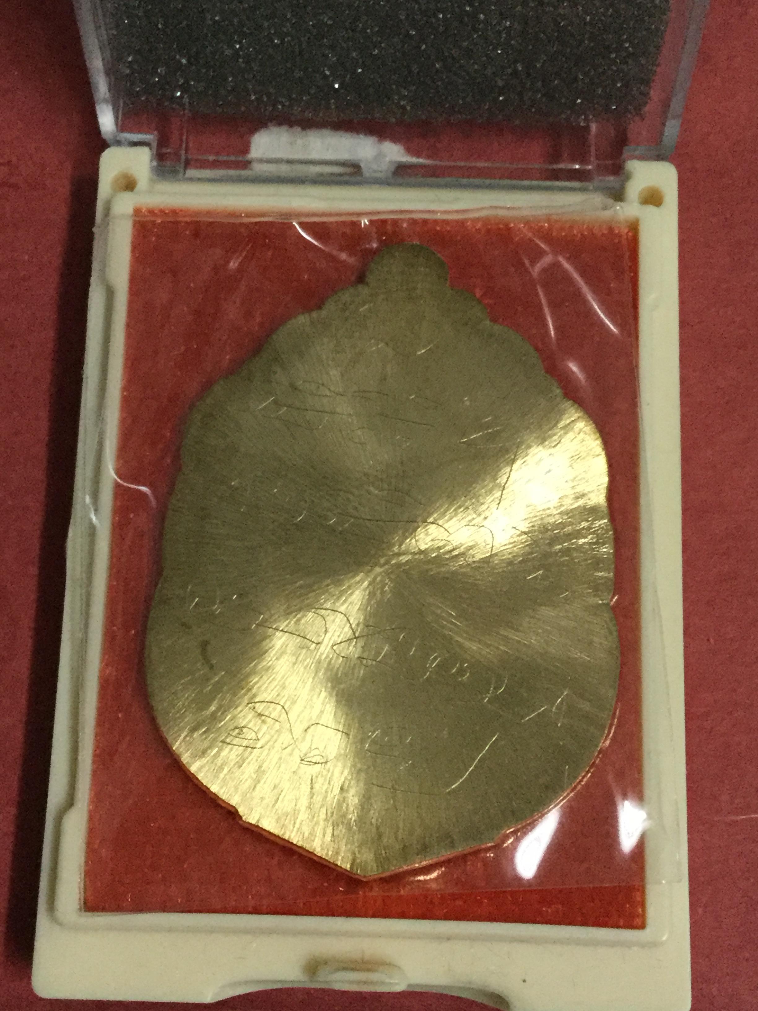 รุ่นแรก สมปรารถนา เนื้อสัตตะ หลังเรียบ 9 รอบ มีจารพิเศษ