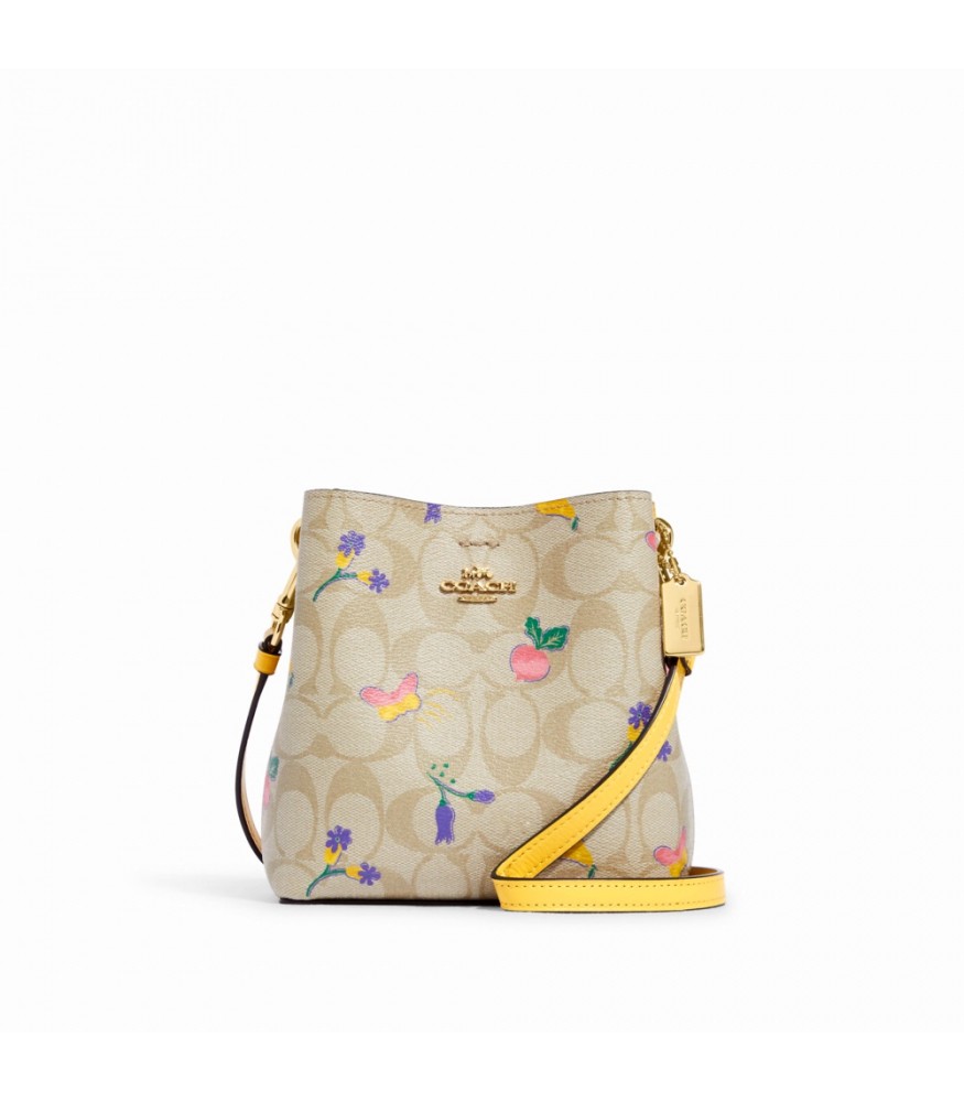กระเป๋าสะพาย COACH C8255 MINI TOWN BUCKET BAG IN SIGNATURE CANVAS WITH DREAMY VEGGIE PRINT (IMTVE) [C8255IMTVE]