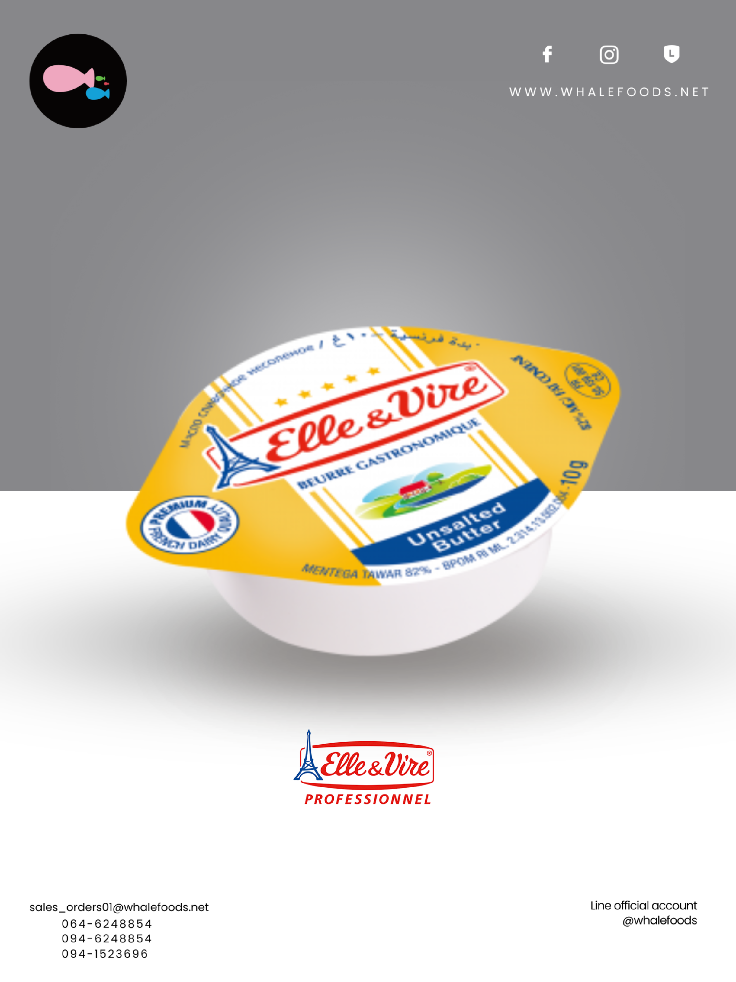 MICRO CUP UNSALTED GOURMET BUTTER 82% FAT ( 10x1box)