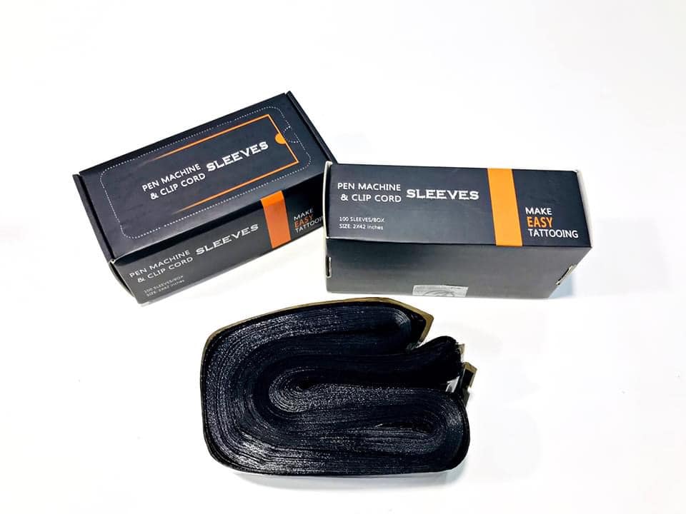 EZ พลาสติกหุ้มสาย EZ Sleeves Pen Machine & Clip Cord - EZ TATTOO ฺBLACK / BLUE