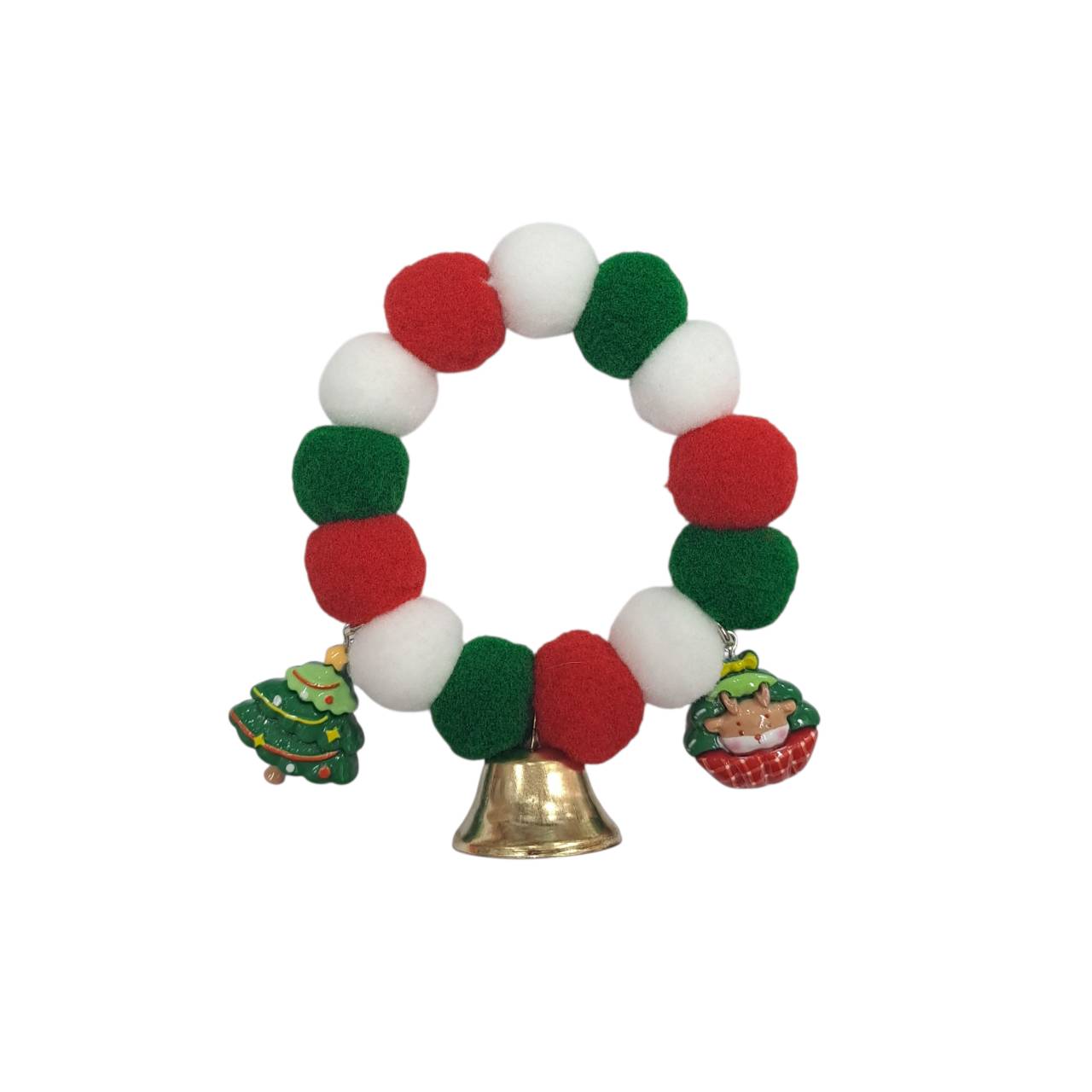 NC / ปอม ปอม กระดิ่ง + 2 จี้คละแบบ / S คริสต์มาส