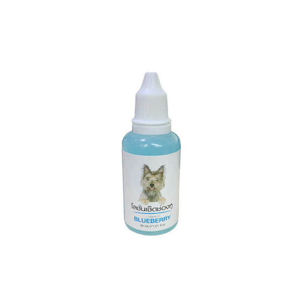 Minipet โลชั่นเช็ดหูสุนัข 30 มล. กลิ่นบลูเบอรี่ (ฟ้า)