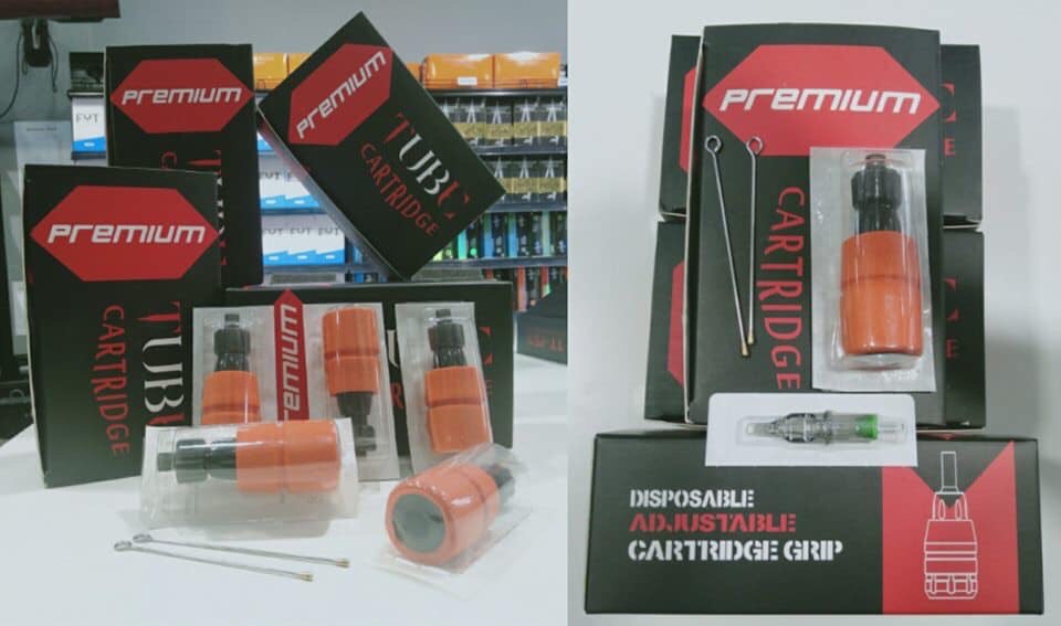Premium Tube Cartridge Disposable Adjustable Cartridge Grip Premium Tube Cartridge Disposable Adjustable Cartridge Tube กระบอกจับเข็มฮ็อกแบบสำเร็จใช้แล้วทิ้ง