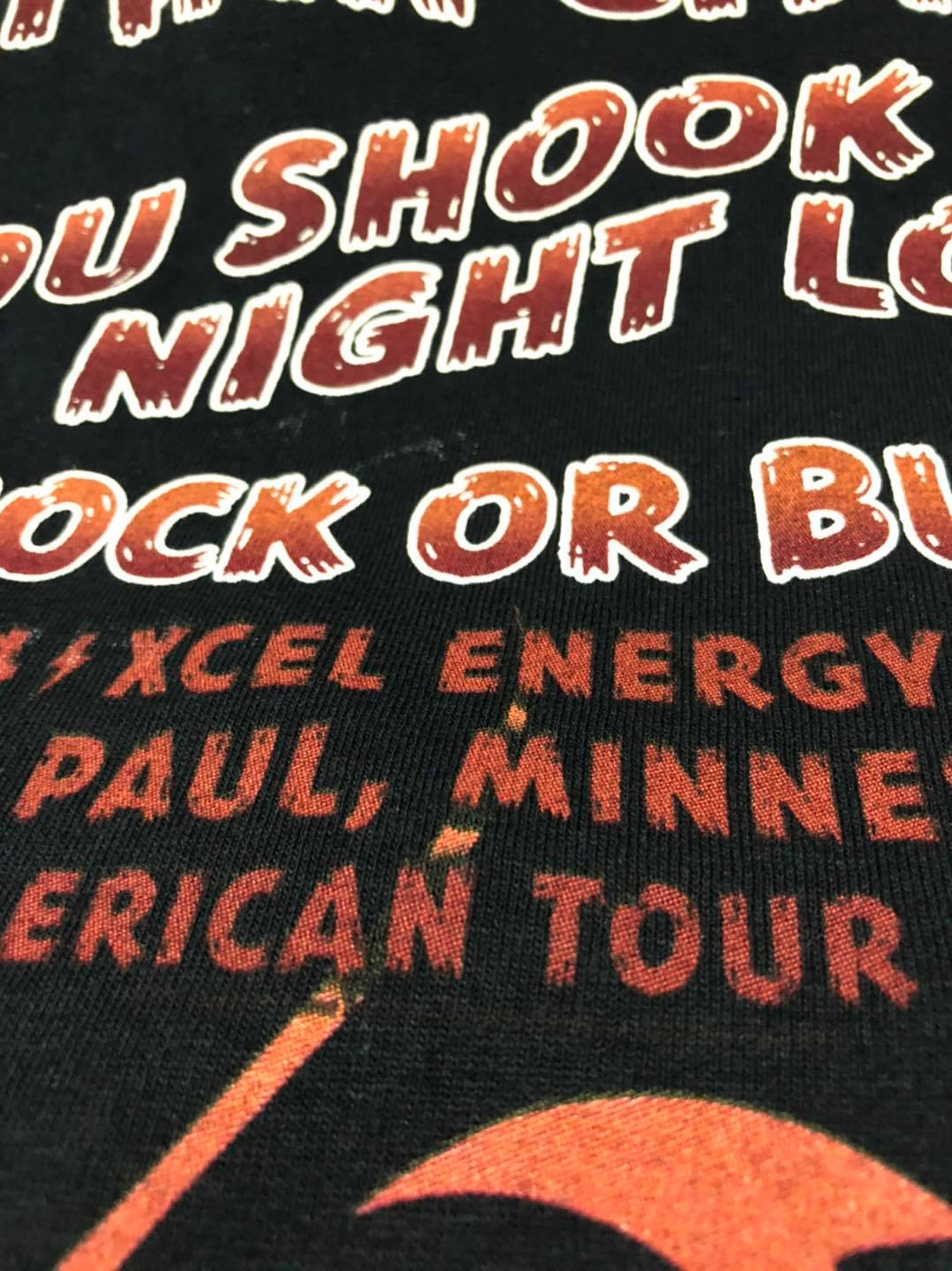 เสื้อวงดนตรี AC/DC Rock Or Bust Minnesota Usa Tour ปี 2016 Size S เสื้อทัวร์หน้างาน ลิขสิทธิ์แท้ 100%