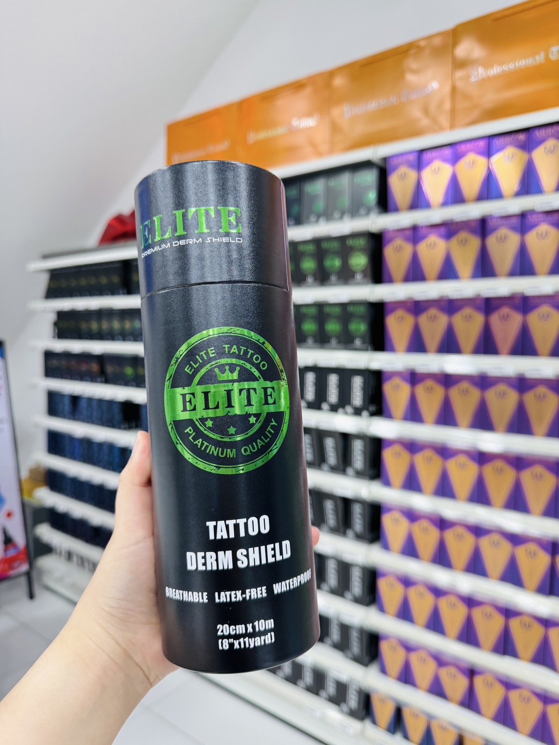 ELITE Premium Derm Shield ฟิล์มแลปหลังสัก Elite Premium ELITE Premium Derm Shield ฟิล์มแลปหลังสัก Elite Premium กล่องดำ