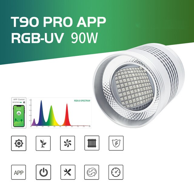 APP Control (Bluetooth3.0)Week Aqua T90 Pro RGB+UV โคมไฟแบบแขวน เน้นแสงแนวลึก