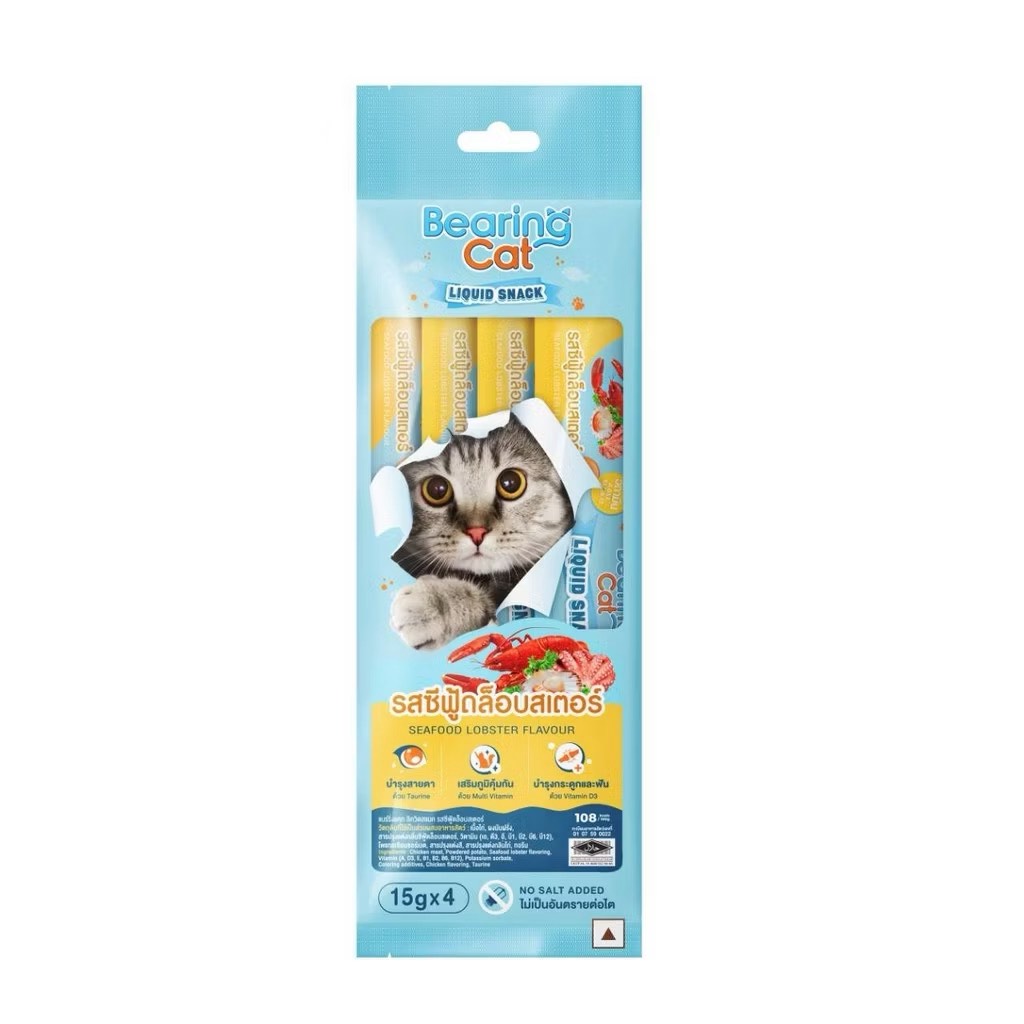 Bearing Cat ลิควิดสแนค 15 g. รสซีฟู้ดล็อบสเตอร์ (1x5)