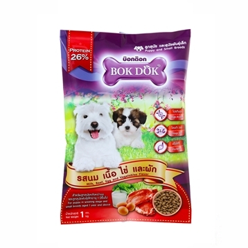 ฺBok dok FT18 ลูกสุนัขนมเนื้อไข่และผัก 1 Kg.