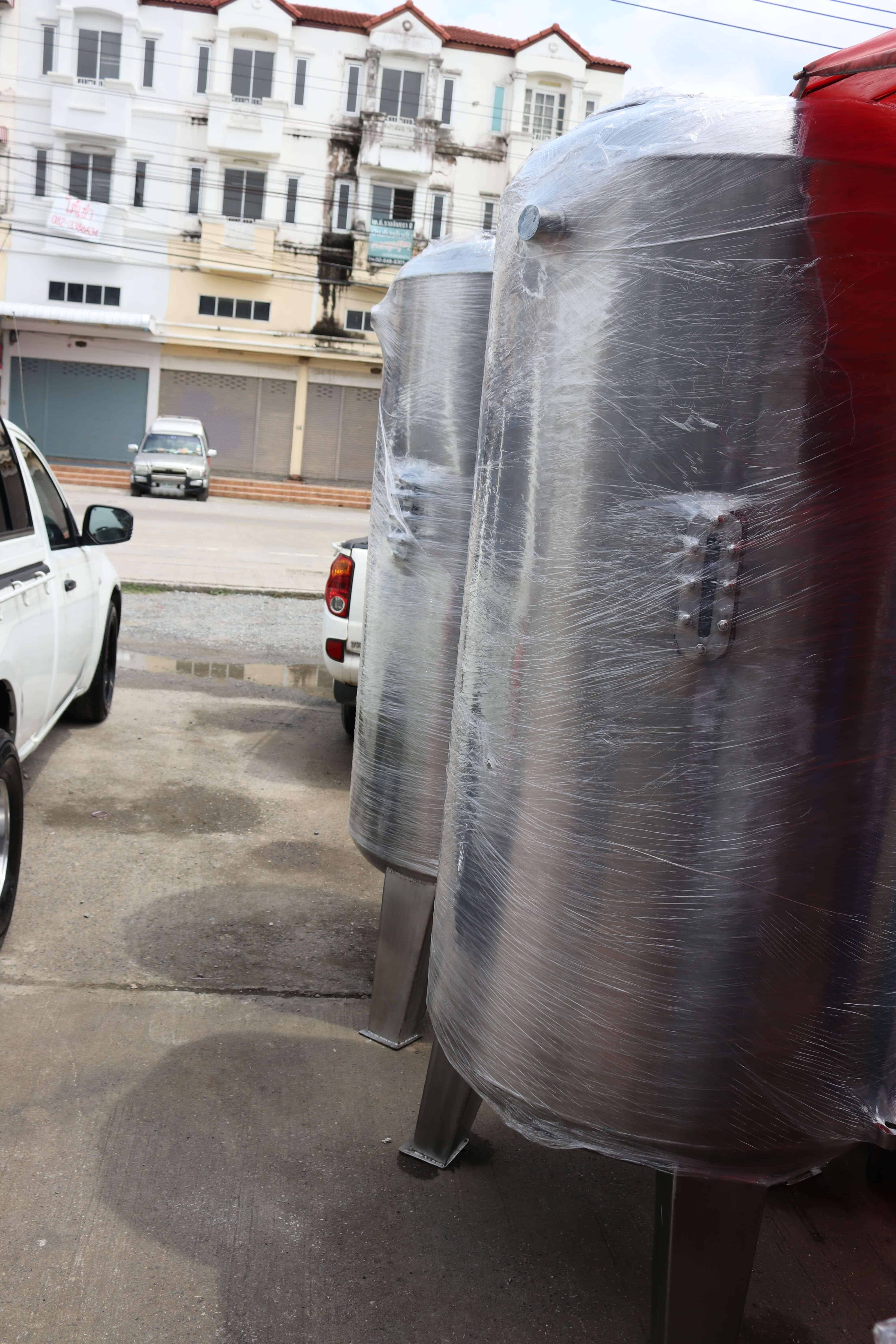 ถังกรองสแตนเลสขนาด40นิ้วสูง150ซม.หนา3มม.