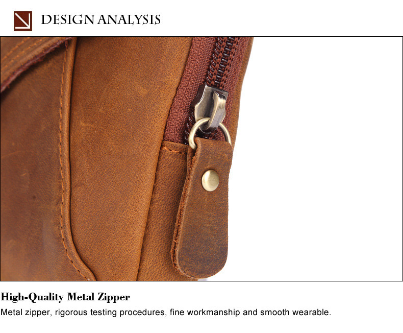 For You Leather LB63 กระเป๋าคาดเข็มขัด ใส่โทรศัพท์ หนังแท้ (น้ำตาล) LB63