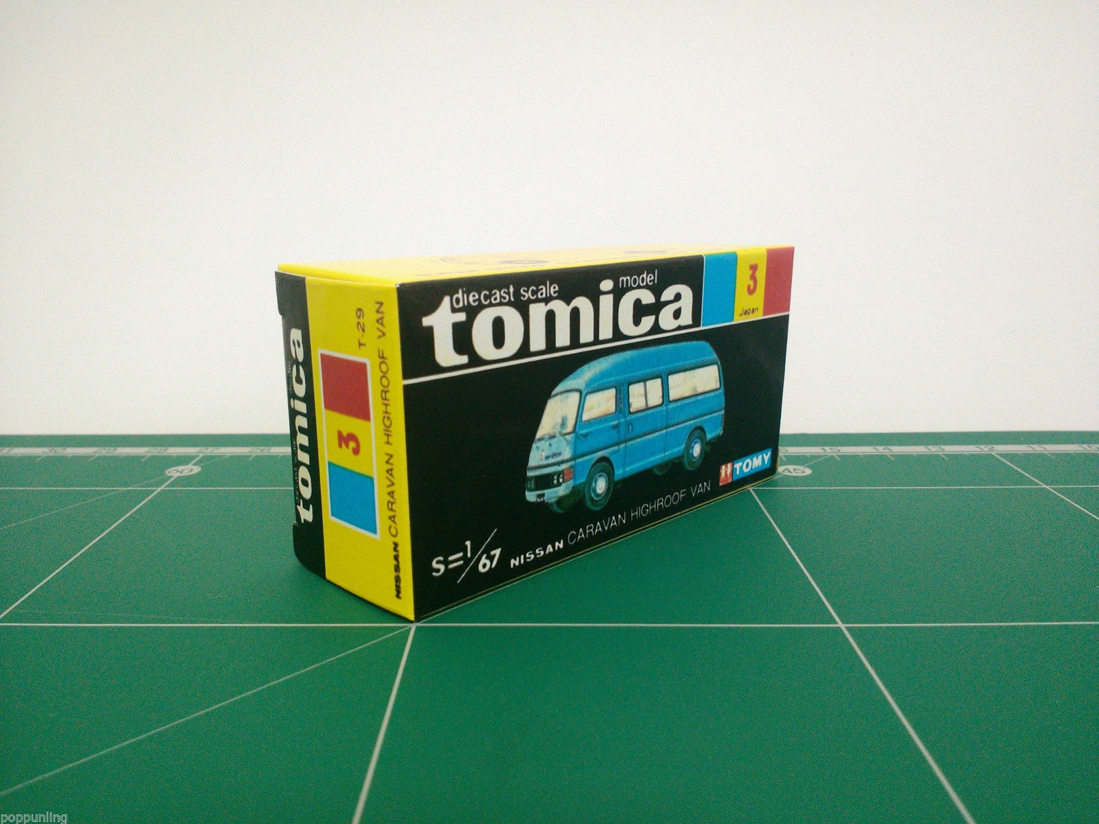 กล่องพิมพ์ Reproduction Box สำหรับ Tomica Black Box No.3 Nissan Caravan Highroof Van (กล่องเปล่า, ไม่มีรถ)