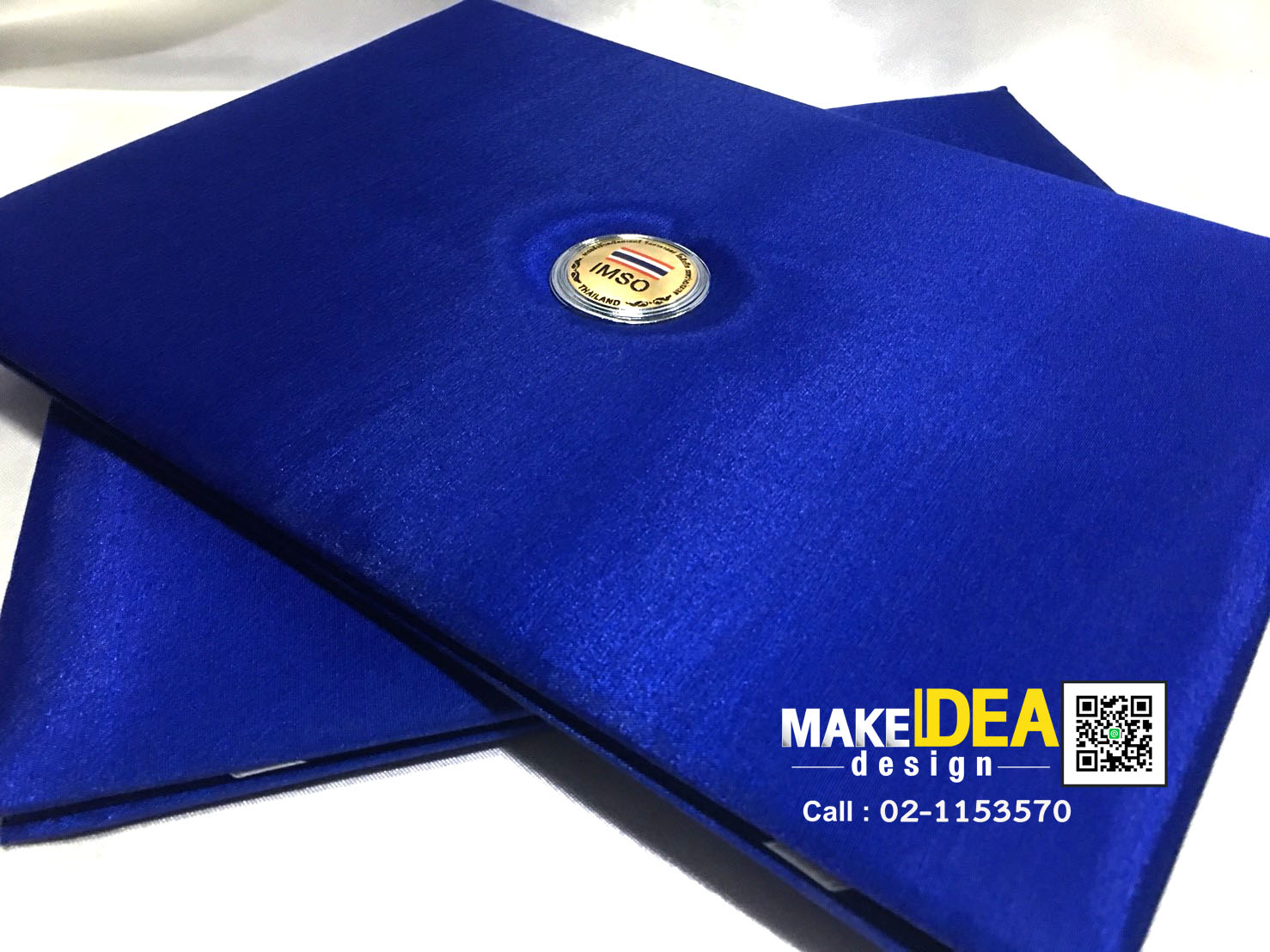 ปกผ้าไหมพร้อมใบประกาศ ขนาด A4 แนวนอน