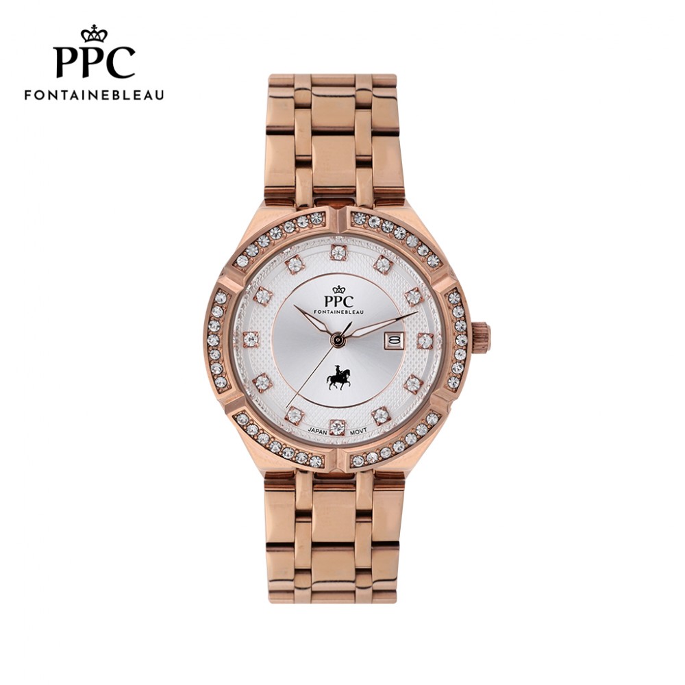 นาฬิกา PARIS POLO CLUB ÉTOILE ECLIPSE ROYALE DATE ROSEGOLD / WHITE [PPC-DF08-RG-WE]