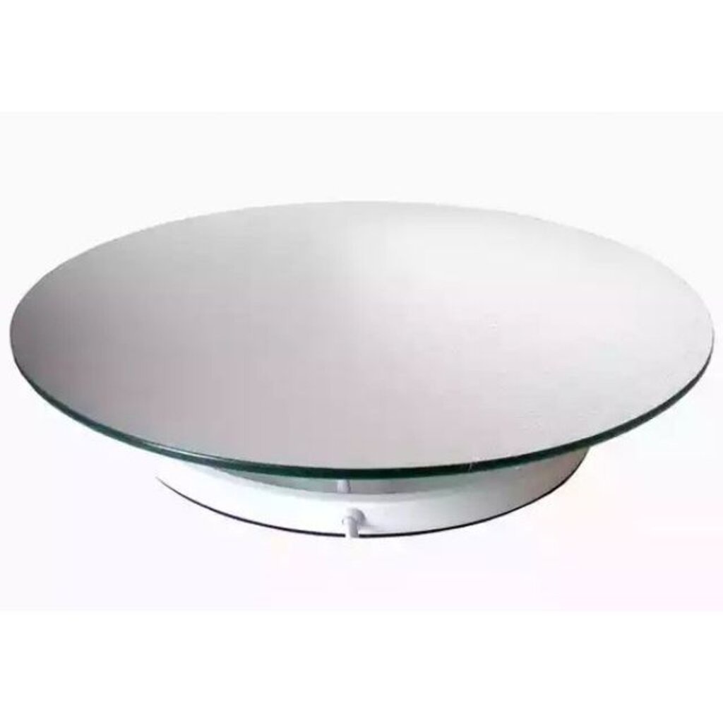 Turntable Glass Toper แท่นหมุนโชว์สินค้า แบบกระจกขุ่น 30 cm แท่นโชว์สินค้าหมุนได้ Electric Display Stand OT0003
