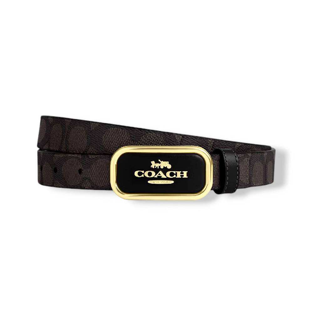 เข็มขัดผู้หญิง COACH CX052 SIGNATURE BUCKLE BELT, 25 MM (IMXAQ)