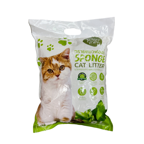 PT Sponge Cat Litter ทรายแมวผักตบชวา 6 ลิตร