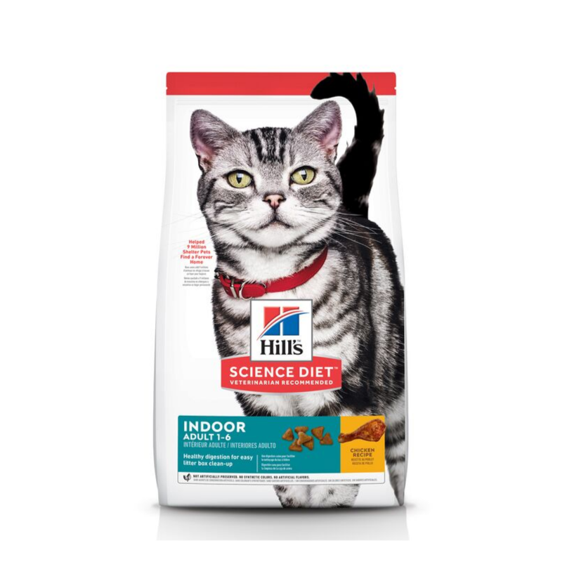 Hill Indoor Adult Cat 1-6 สูตรแมวโตเลี้ยงในบ้าน 1.58 Kg