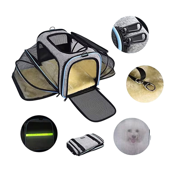 OLSP กระเป๋าสัตว์เลี้ยงเปิดขยายข้าง