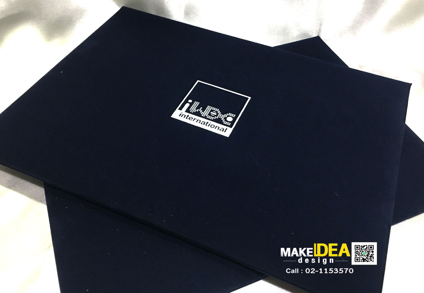 ปกผ้าไหมพร้อมใบประกาศ ขนาด A4 แนวนอน