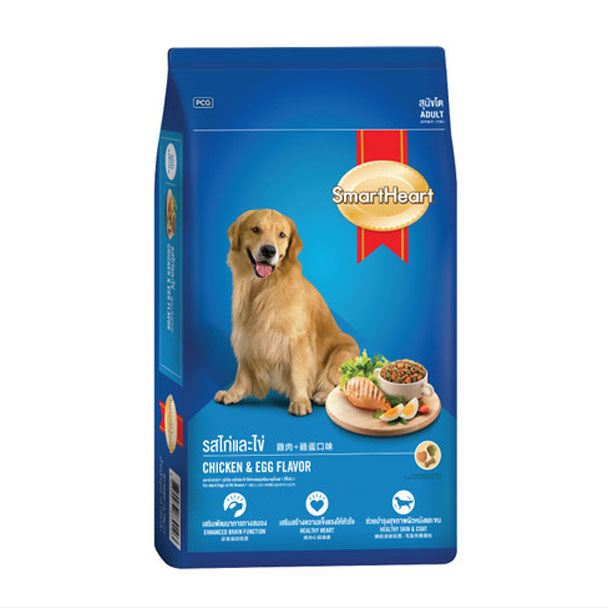 SmartHeart สุนัขโต รสไก่และไข่ 10 kg.