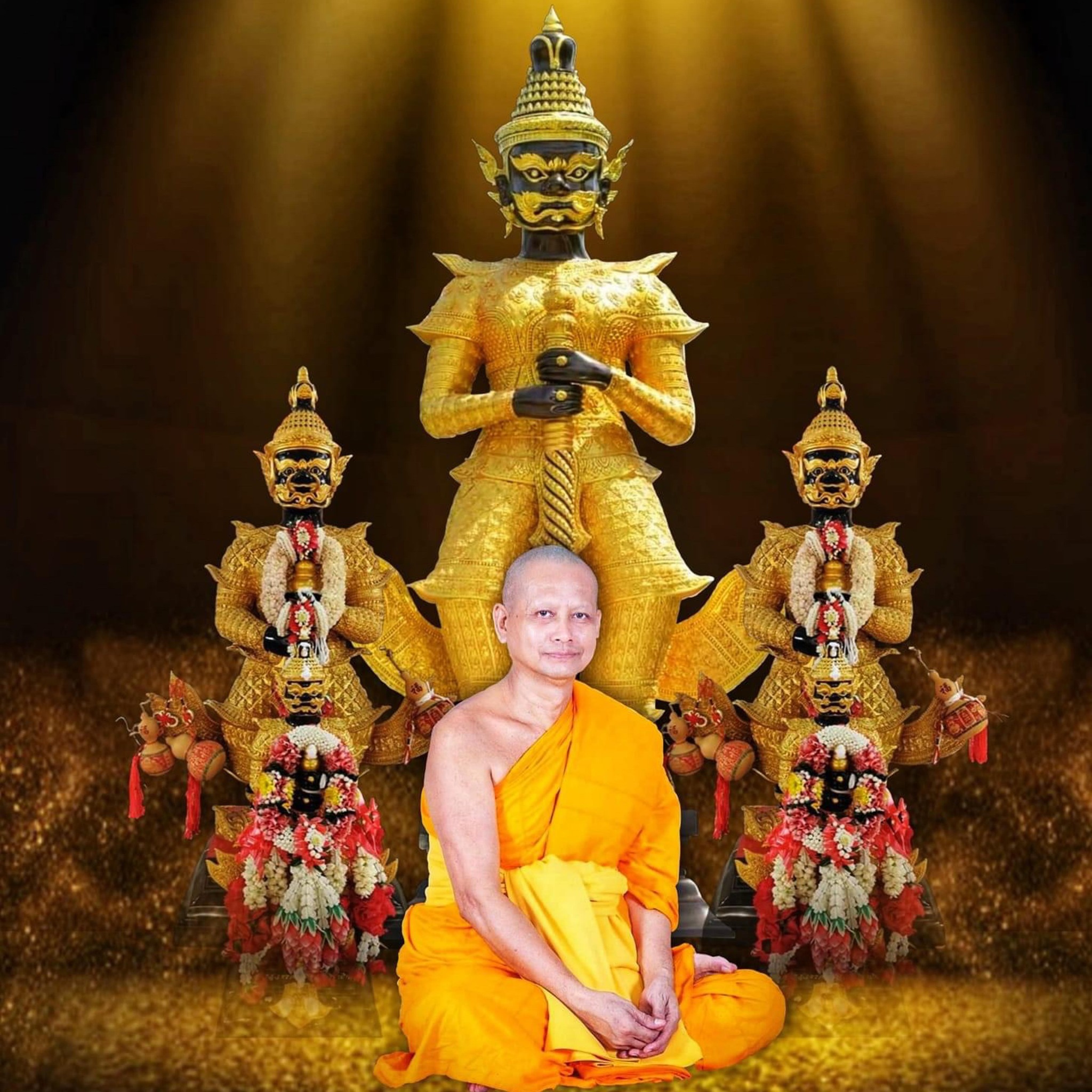 ผ้ายันต์ท้าวเวสสุวรรณ ผ้ายันต์สีแดง ปี 2561 ขนาด6*9 นิ้ว