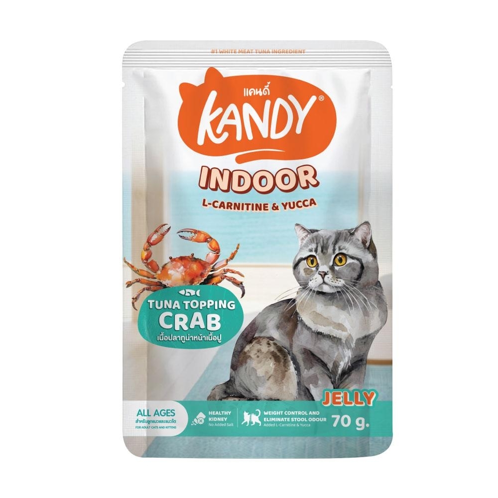 Kandy Indoor ปลาทูน่าหน้าเนื้อปู 70 กรัม