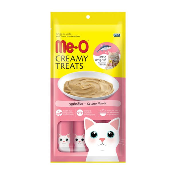 Me-O ครีมมี่ทรีท คัทสึโอะ 15 g. 4 ชิ้น