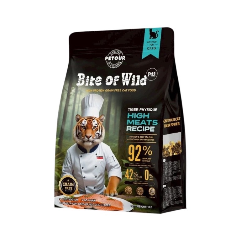 Bite of Wild Grain Free โปรตีน 42% จากเนื้อไก่และปลาแซลมอน 1 Kg