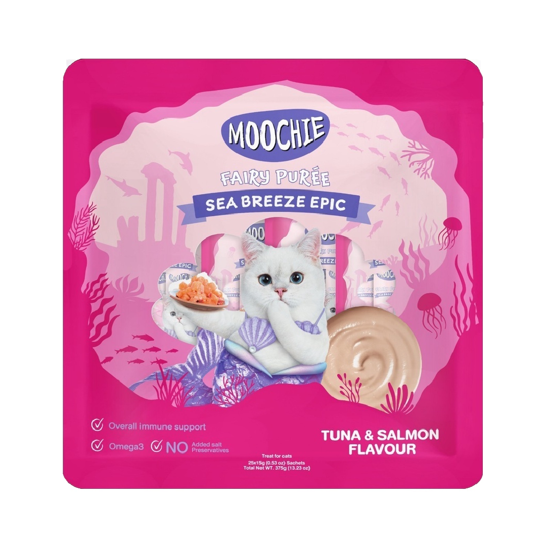 Moochie 07-MC00-2 แมวเลีย ทูน่าและแซลมอน 15gx25