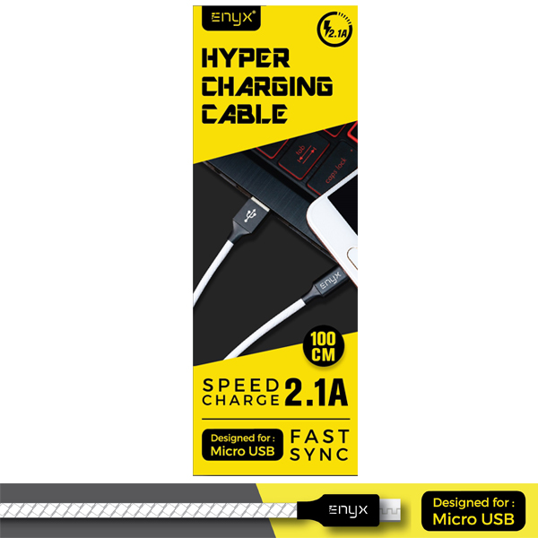สายชาร์จหนัง ENYX Fast Charge 2.1A Micro USB