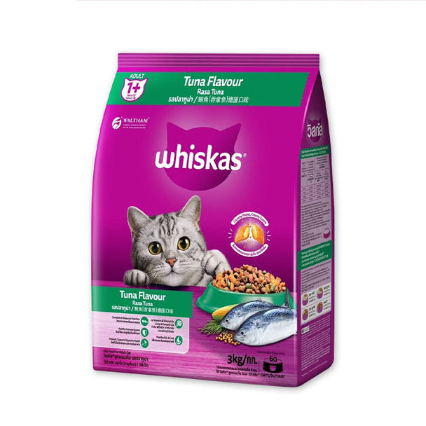 Whiskas Tuna รสปลาทูน่า 3 kg.
