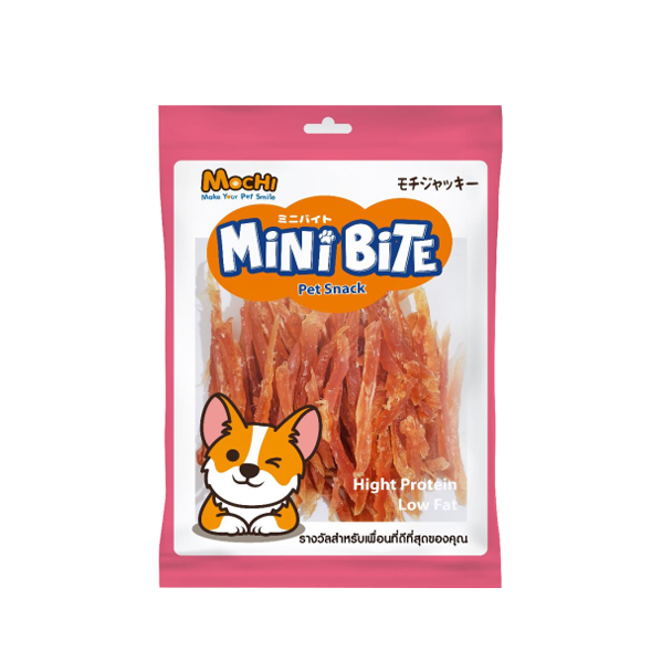 Mochi Mini Bite สันในไก่นิ่ม สไลด์เส้น 50 กรัม