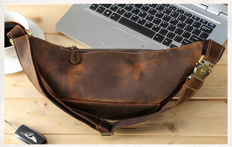 For You Leather LB25 กระเป๋าคาดอก กระเป๋าคาดเอว ผู้ชาย หนังแท้พรีเมียม LB25