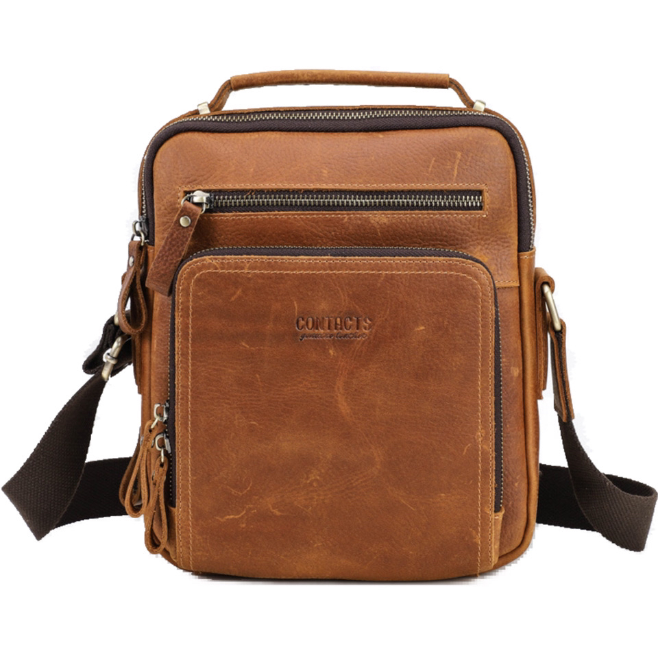 For You Leather LB39 กระเป๋าหนังแท้ ผู้ชาย สะพายข้าง มีหูจับ ช่องใส่ของหลายช่อง ใส่ของได้มาก LB39