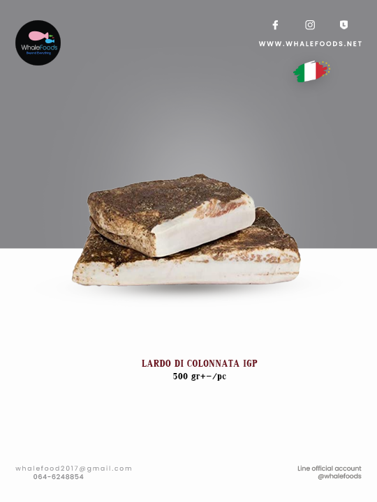 LARDO DI COLONNATA IGP 500g.+/-